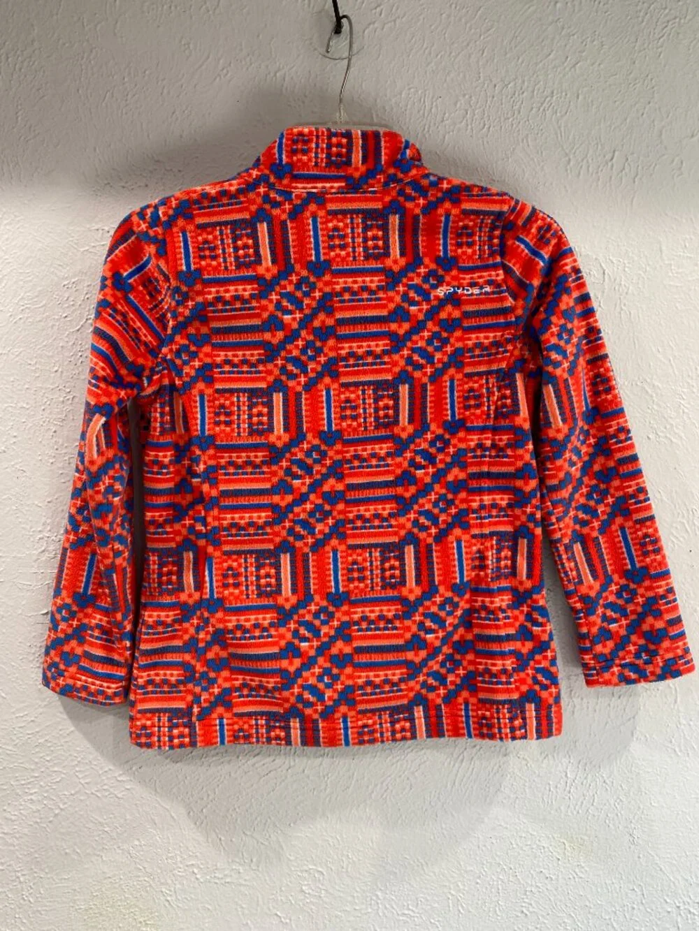 Spyder NWOT girl's size M 10/12 Celeste Fleece jacket in orange, blue, and white